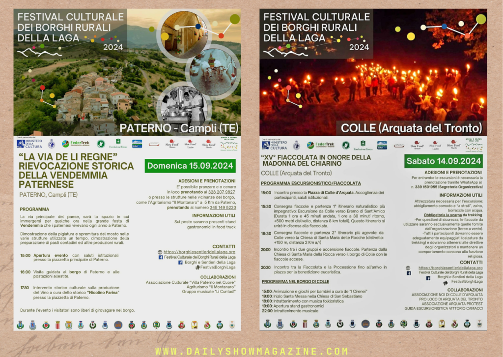 Riparte il FESTIVAL dei BORGHI DELLA LAGA